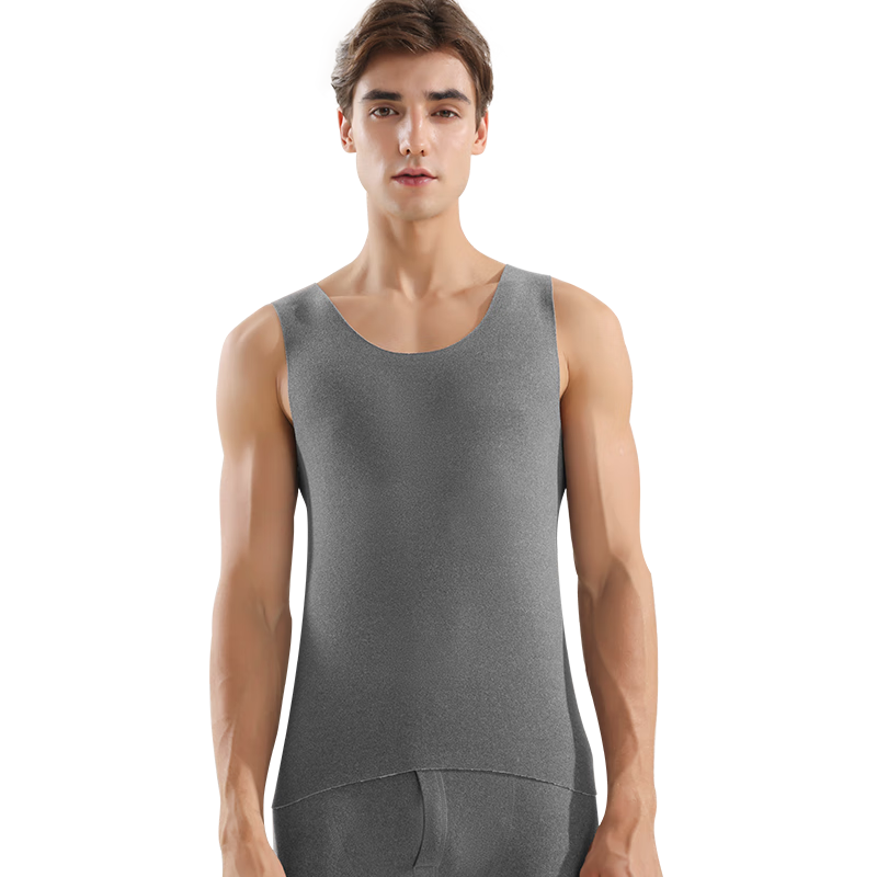 MiiOW Cashmere Thermal Vest for Men, Seamless Undershirt, Heat-Generating Undershirt, Autumn And Winter Waistcoat, Sleeveless Jacket, Cold-Proof Top