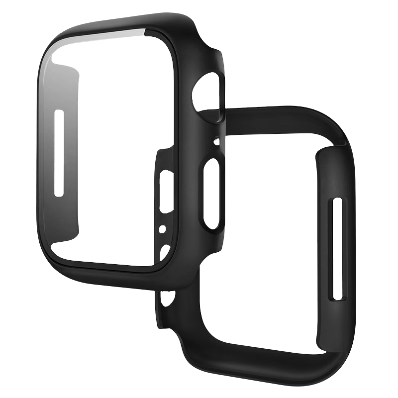 BHO [Compatible with S9/S8/S7] Integrated Protective Case And Screen Protector for Apple Watch S9, Suitable for Apple S8 Tempered Glass Film, Protective Cover for Apple IWatch S9/S8/7 Watch