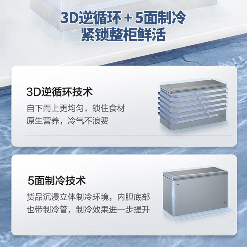 海尔（Haier）-38度超低温429/519冰柜一级能效减霜80%家商两用海鲜冷柜商超超市 保鲜柜     冰箱 【上新】BC/BD-519GHPT