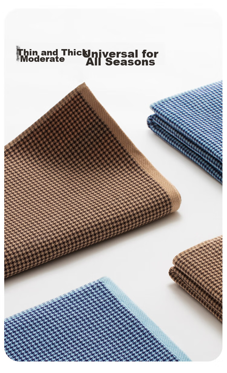 HOYO Japanese Double-Sided Houndstooth Bath Towel, Pure Cotton Adult Soft Absorbent Quick-Drying Large Towel, Blue Sports 11