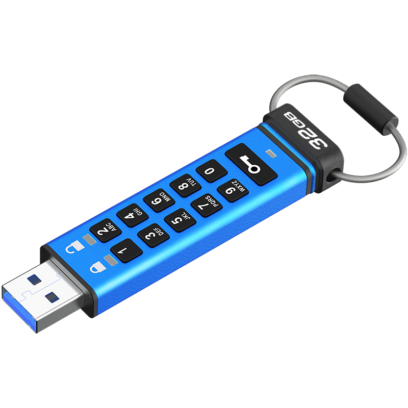 Kingston 32GB USB Flash Drive, IKKP200, 256-Bit AES Hardware Digital Encryption, Metal Shell, Read Speed 145MB/s