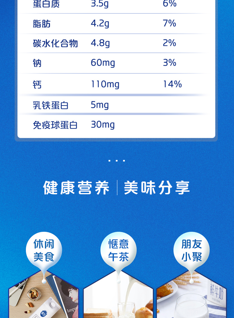三元极致牛奶甄选优质生牛乳,巴氏杀菌,保留牛奶中的营养成分,全程