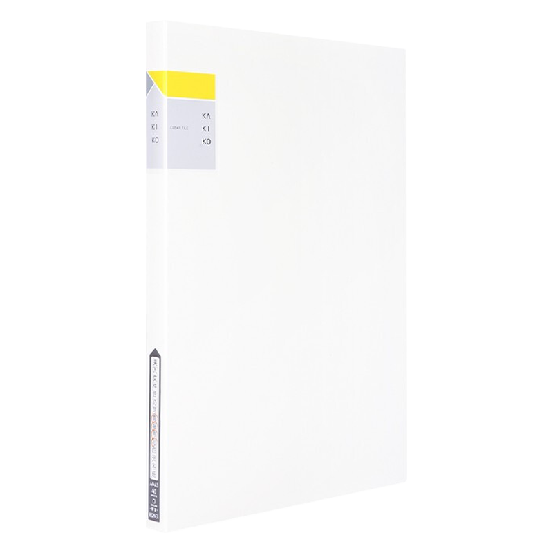 KINGJIM KAKIKO A4 Document Folder, Office File Organizer, 40 Pages, PP Material, 20 Inner Pockets, Writable, Meeting Materials Organizer, Business Multi-Functional Storage Folder, Free Writing, No Need to Remove