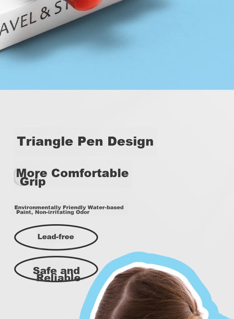 Deli Perforated Pencils, 10 Pieces, 2B Medium Thick Barrel, Triangular Grip for Easy Holding, Hand Posture Correction, Student Writing Practice, Children's HC808-2B School Supplies 12