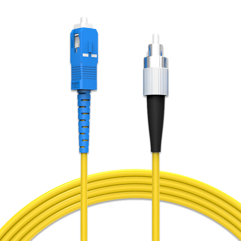 Guanghang Telecom-Grade Fiber Optic Patch Cable SC-FC Single-Mode Single-Core 1-Meter Indoor Fiber Optic Cable, Low Smoke Zero Halogen Environmentally Friendly Outer Sheath, Transceiver Pigtail GH-SF01