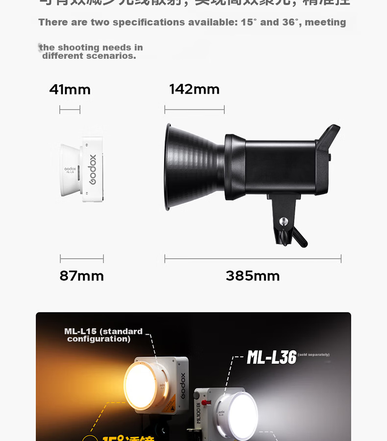 Godox ML100Bi Photography Light, Dual Color Temperature Adjustable, Portable Night Shooting Light, Portrait Fill Light, Outdoor Studio Film Video Camera Light [ML100Bi Kit1 Set] 7