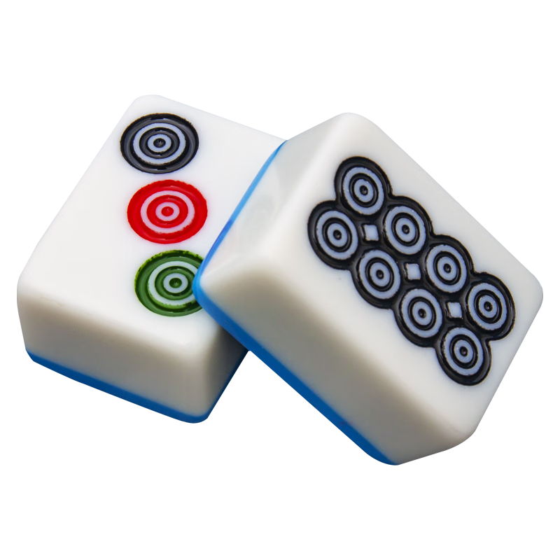 Huasheng Mahjong Tiles H-003 Sky Blue, 144 Pieces, First-Class Quality, Home Use, Hand-Rubbed Mahjong Tiles, 44mm, for Outdoor Camping And Travel