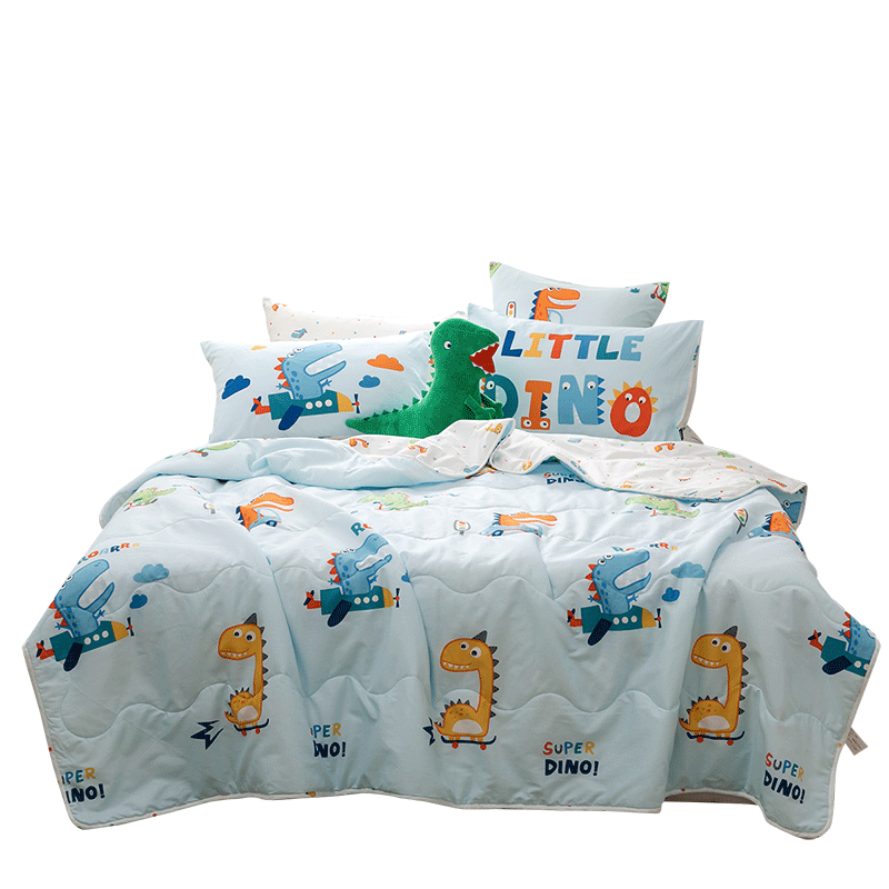 Dohia Pure Cotton Summer Quilt, 100% Cotton Air Conditioning Quilt, Summer Comforter, Thin Summer Quilt for 1.5-Meter Bed, 203*229cm