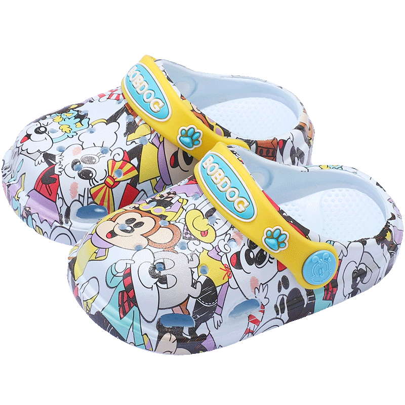 BOBDOG Children's Slippers, Boys And Girls Beach Shoes, Baby Sandals, Infant Clogs, Light Blue, Size 150