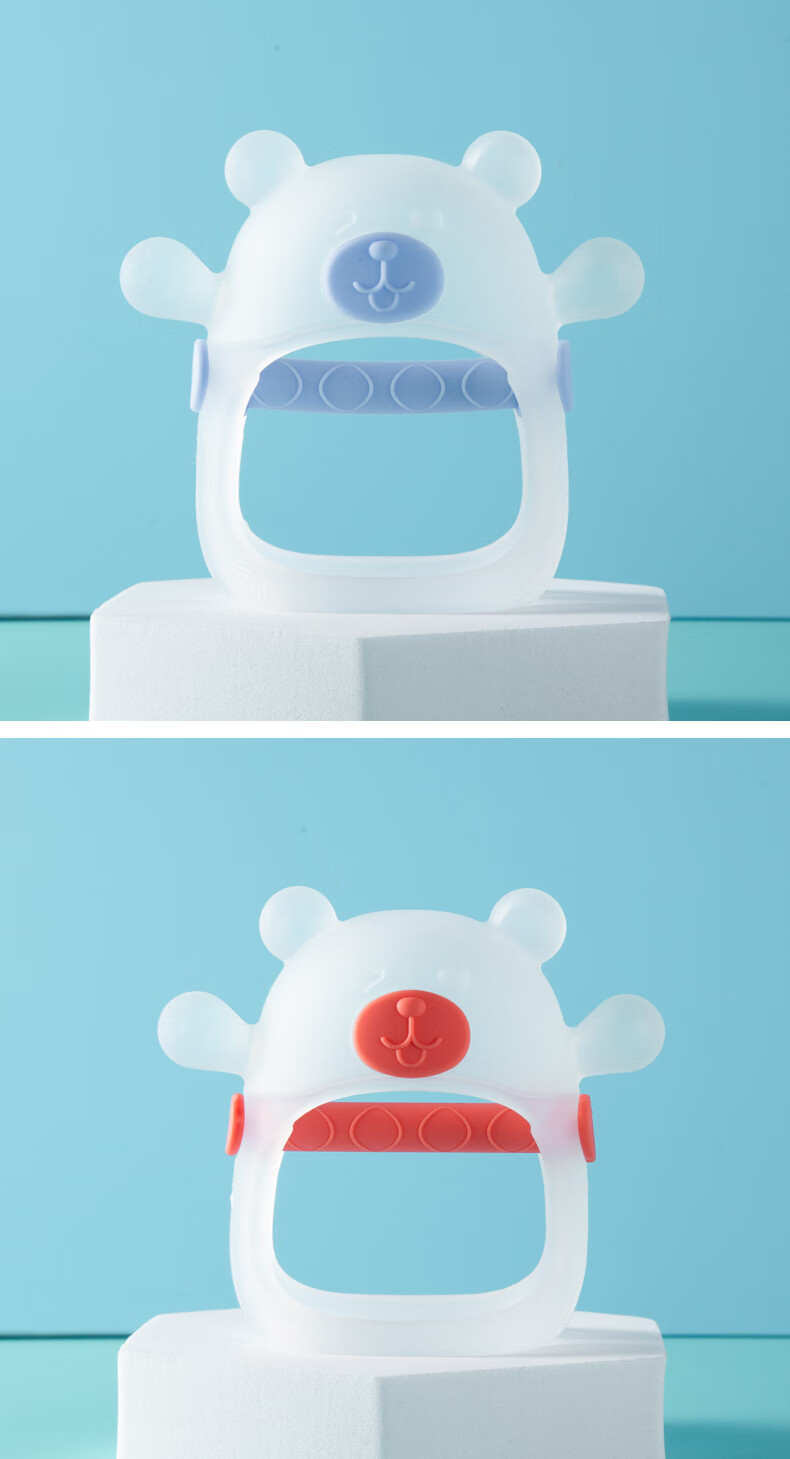 COOKSS Baby Teething Stick Soothing Teether Infant Hand-Biting Prevention Toy for 6-18 Months Chewable Rabbit 14