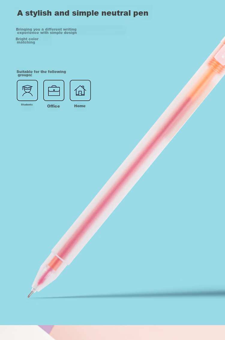 Deli Candy 8-Color Pull-Out Cap Colored Gel Pen Set, 0.5mm Full Needle Tube Signing Pens, Highlighters, Water-Based Pens for Journaling, 8 Pens + 8 Refills, 33160 8