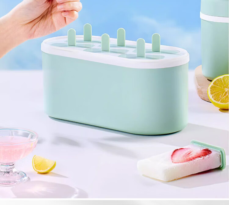 Dipple Homemade Ice Pop Molds Food-Grade Popsicle Molds DIY Household Ice Lolly Molds Automatic Demolding Six-Pack 3