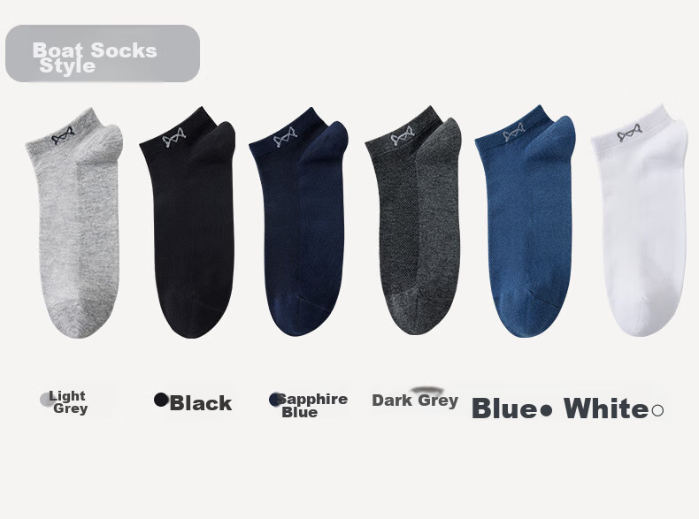 MiiOW Men's Mid-Calf Socks, Spring And Summer Style, Xinjiang Cotton, Sweat-Absorbing, Odor-Resistant, Breathable, Antibacterial, Versatile for Sports And Business, 5 Pairs Per Pack 16