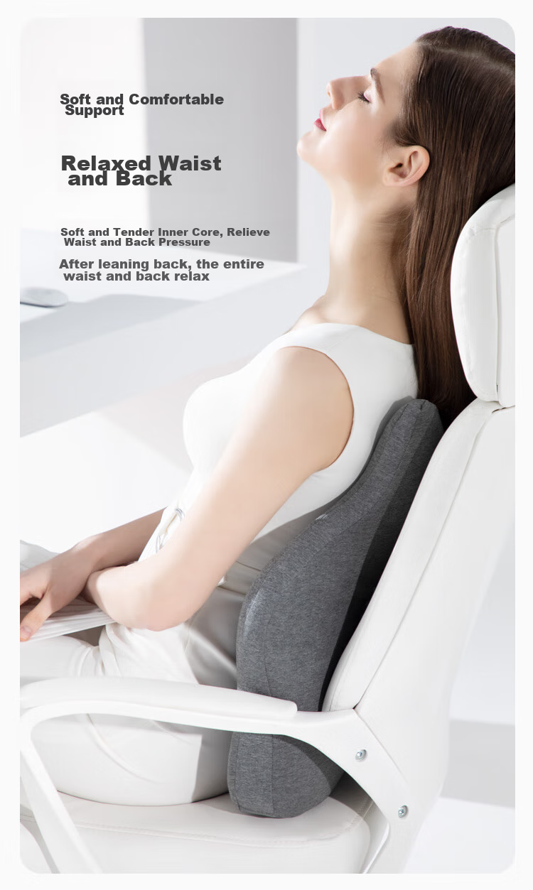 CHECA GOODS Lumbar Support Cushion for Office And Car Seats, Back Support Pad, Waist Pillow, Chair Backrest Cushio 4