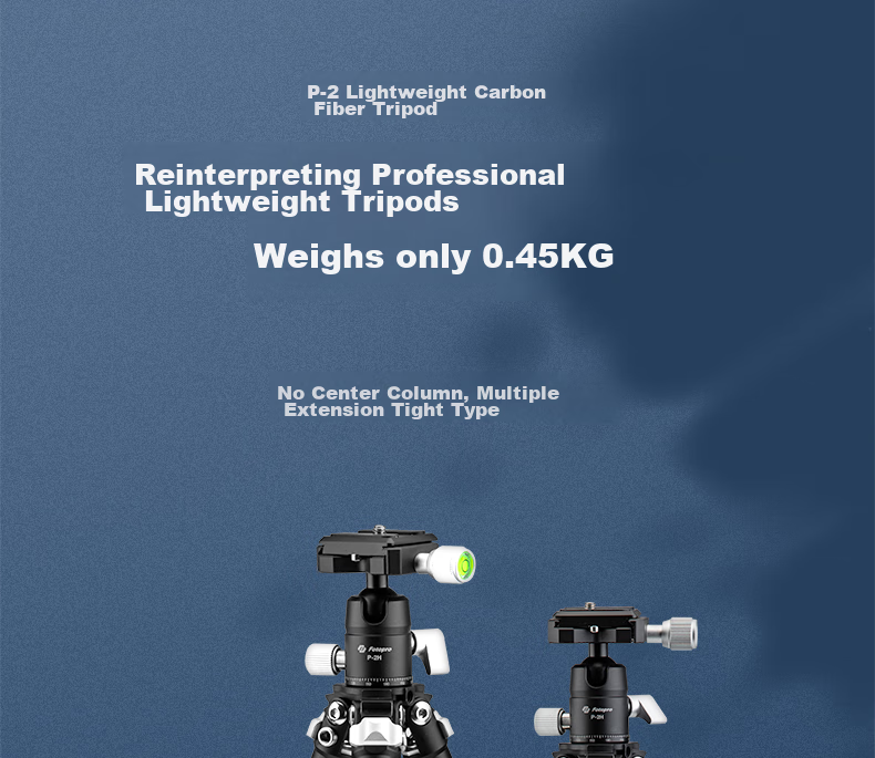 Fotopro P-2+P Carbon Fiber Lightweight Photography And Videography Tripod, Live Streaming Stand, O.49KG/5KG 1