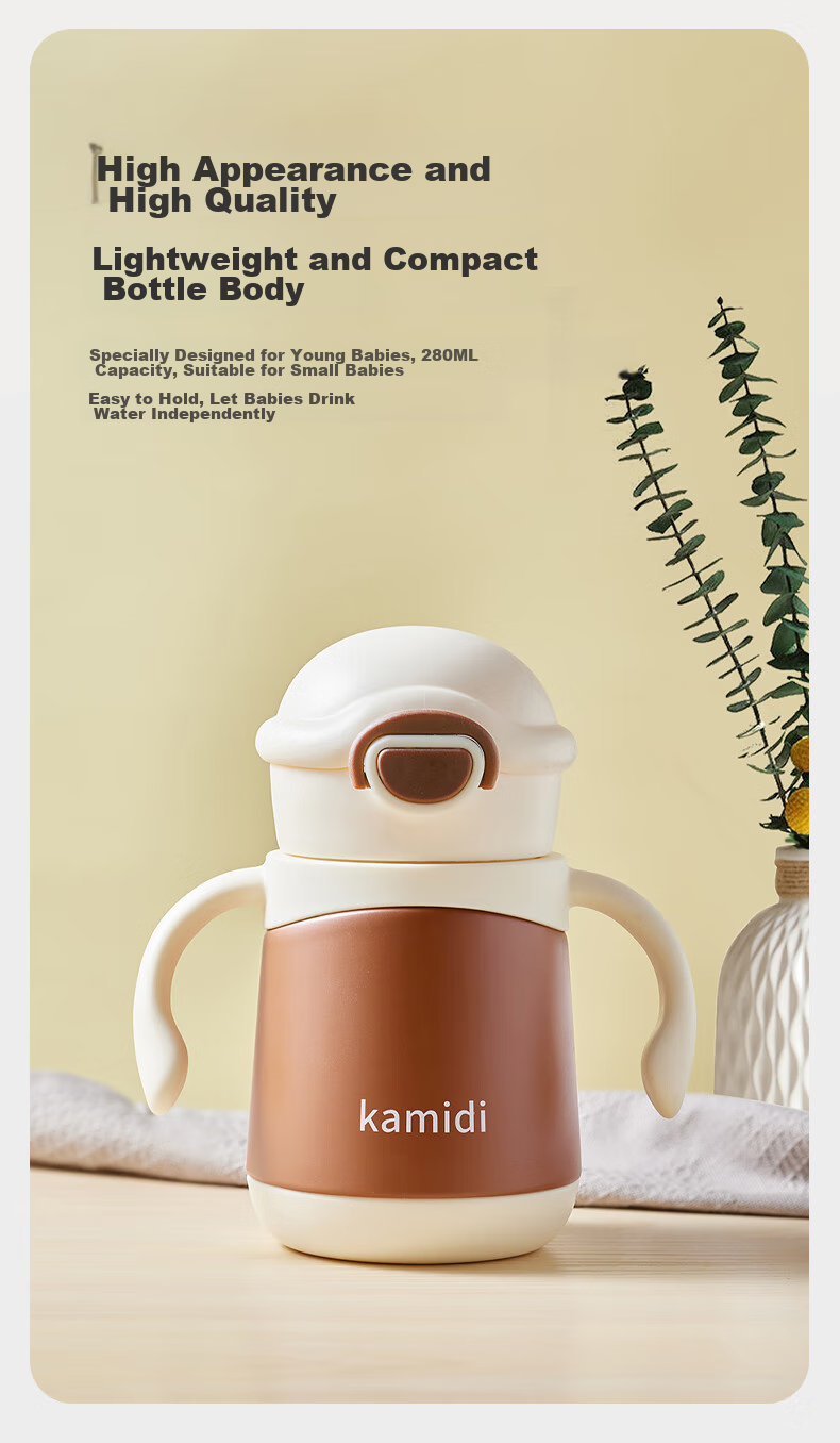 Kamidi Baby Insulated Cup, Small Bottle for Infants, Suitable for Babies over 6 Months Old, Water Bottle Made of 316 Stainless Steel, Straw Water Bottle for Ages 1-3 14