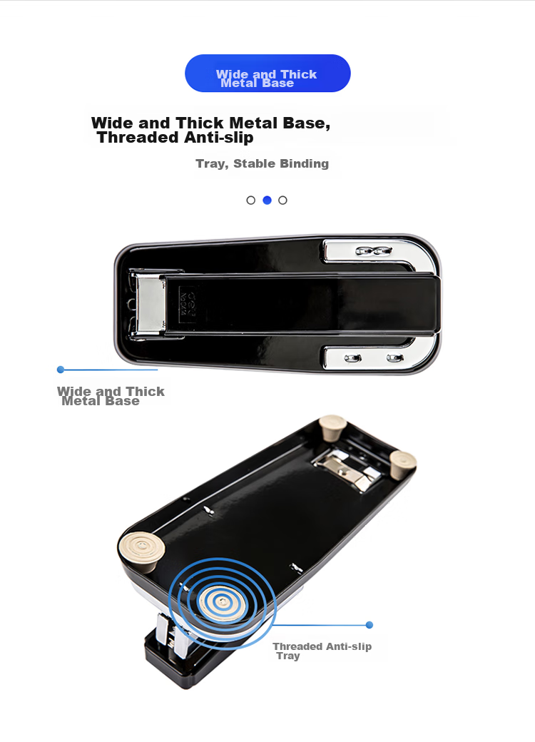 Deli Rotating Stapler/Stapler Small Size for Binding Center Binding And Temporary Binding, Removable Office Supplies, Black 0414 9