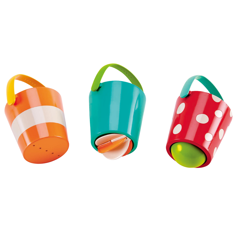 Hape Children's Bath Toys, Water Play Set with Shower Head And Water Bucket Combination, 3-Piece Set, Birthday Gift E0205