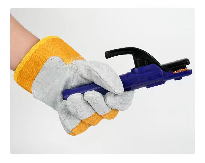 Andatong Welding Gloves, Heat-Resistant Welding Gloves, Wear-Resistant Thickened Cowhide Gloves, Protective Work Gloves 11