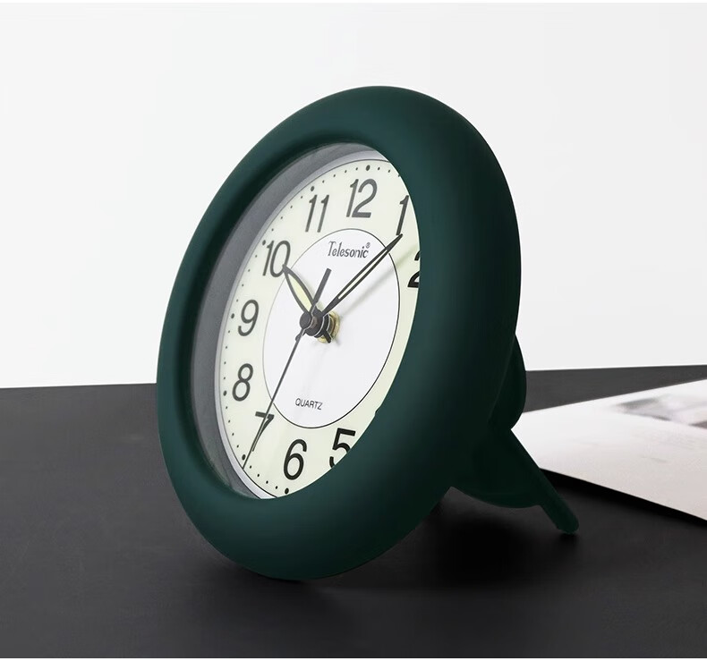 Telesonic 17cm Quartz Wall and Desk Clock, Creative Minimalist Luminous Bathroom and Living Room Clock 10