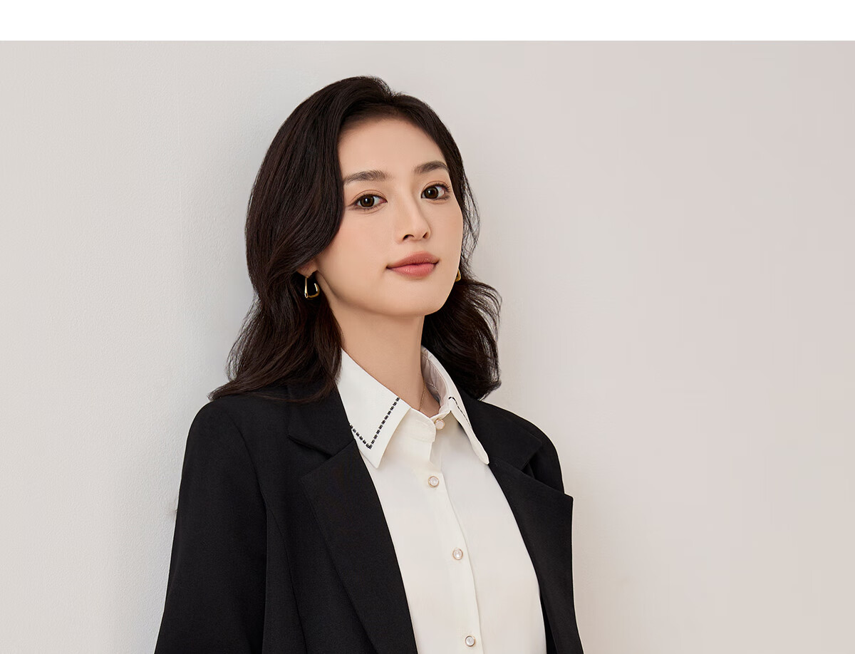 Chushen Spring And Autumn Women's Blazer, Elegant And Sophisticated Professional Interview Suit, Black Small Suit S13KF4033 12