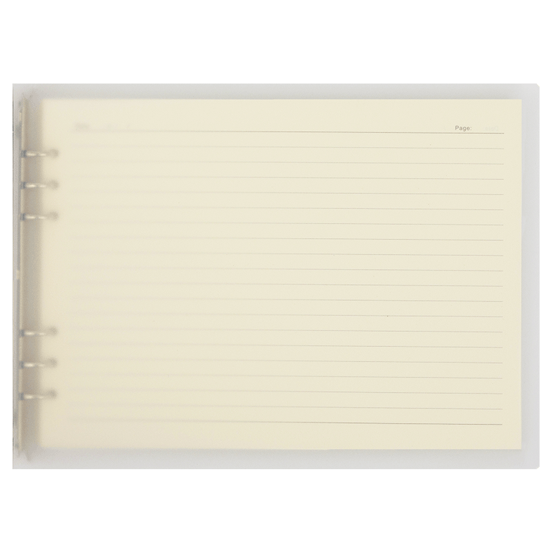 Faramon Loose-Leaf Notebook with Ruled Pages, 3 A4 Thick Notebooks, Detachable Horizontal Mind Maps, Simple Spiral-Bound Notebooks for College Students