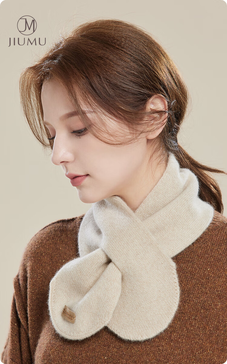 JIUMU 100% Cashmere Scarf for Women, Autumn And Winter Warm Neck Warmer, Gift for Girls And Mothers, Mid-Autumn Festival Birthday Present, Gift Box Set 1