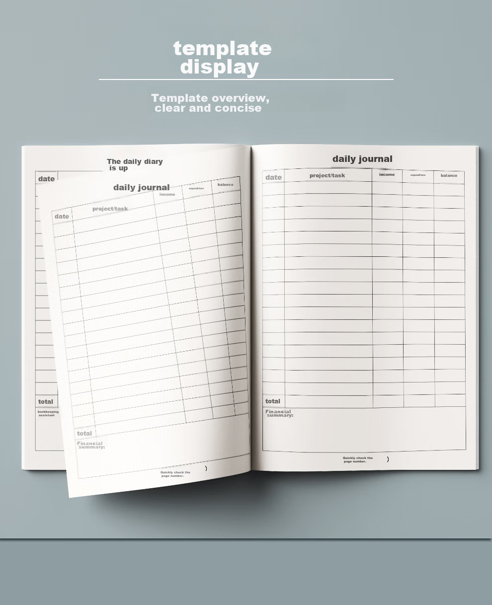 Jiaranheng 5-Pack B5 Kraft Paper Daily Accounting Book, Sales Report, Daily Cash Flow Journal, Expense And Income Ledger, Company Financial Accounting Cash Flow Management Book 7