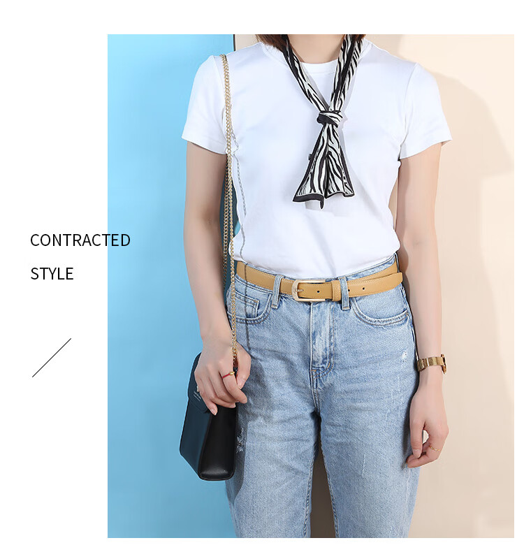 TUCANO Leather Women's Belt, Decorative And Practical Waistband, Korean-Style Simple And Unique Pin Buckle, Embossed Pattern, Birthday And 520 Gift 12