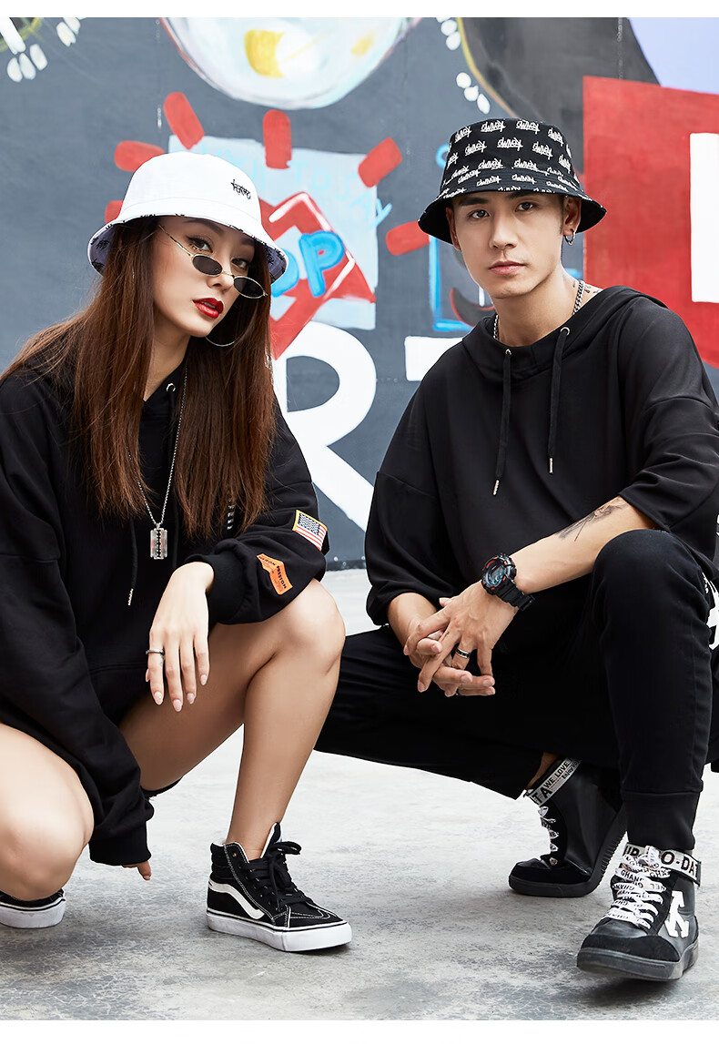 KENMO Reversible Fisherman Hat Men Ins Trendy Hip-hop Women Versatile Sun Protection Summer Sun Hat Off-white One Size 9