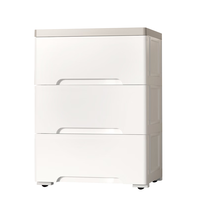JD Jingzao Simple Bedside Cabinet Bedroom Small Drawer Storage Cabinet Thickened Plastic 3-Layer Storage Cabinet