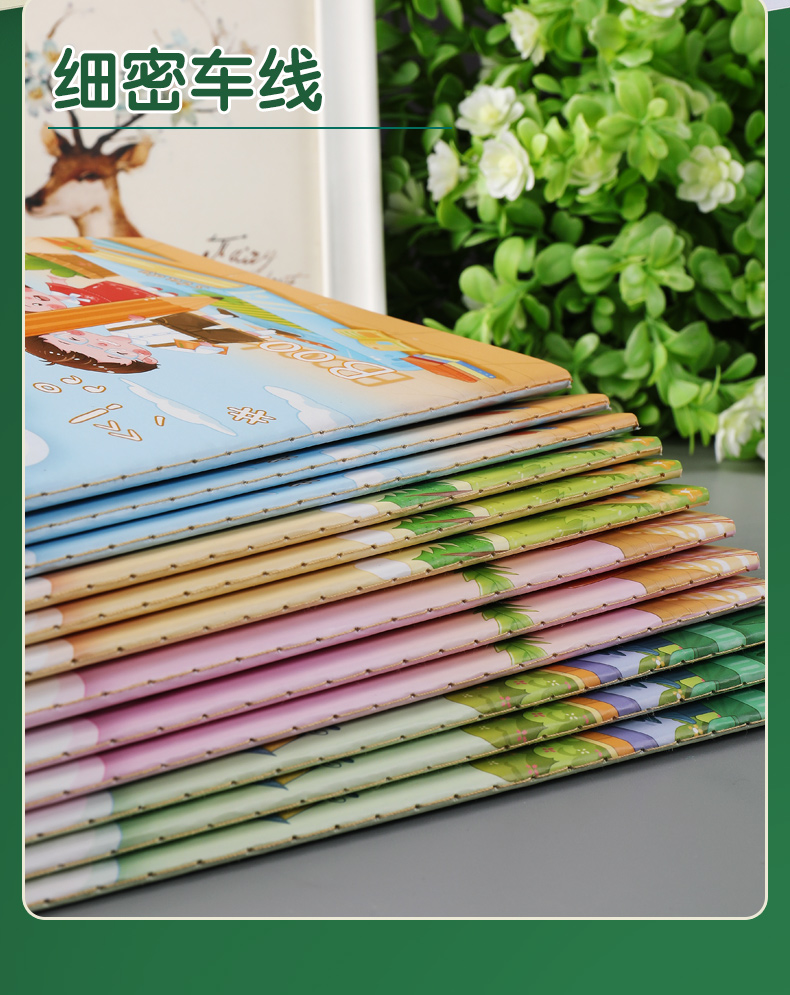 DiLe A5 Reading Notebook for Elementary Students, Good Words And Sentences Collection, Portable Reading Record Book with Notes for Each Grade Level, 32 Pages, Daily Accumulation (Set of 4) 085044 7