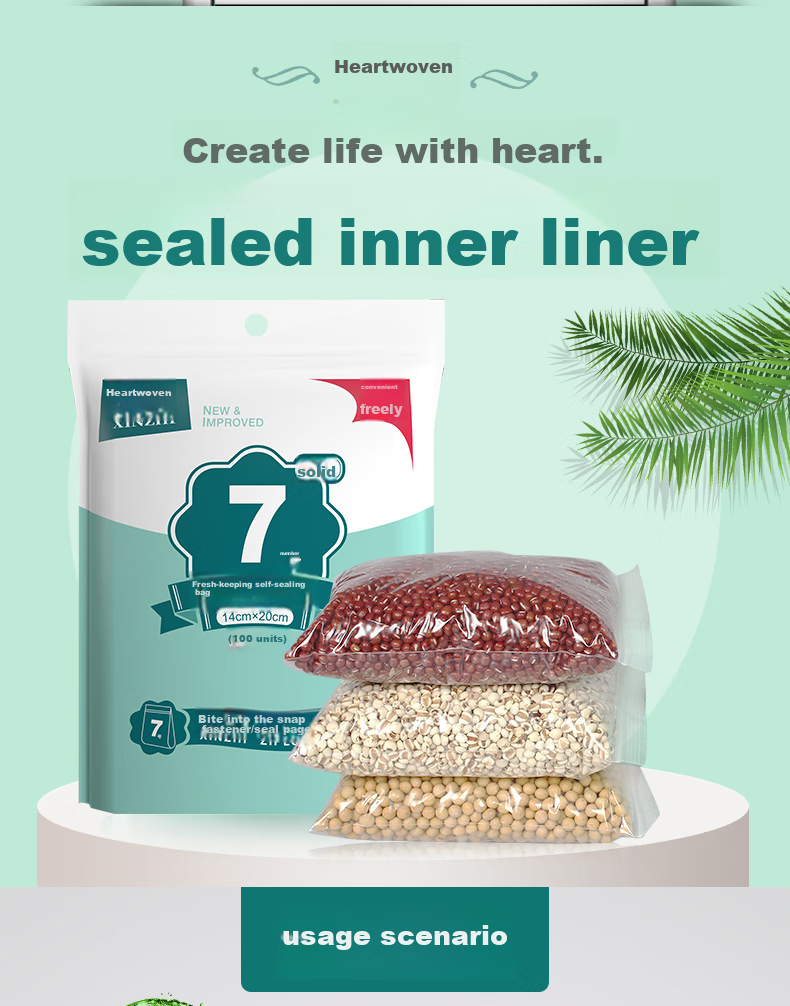 Xinzhi Food Self-Sealing Bags, 100 Pieces, No.10 Size 24*34cm, Fresh-Keeping Thickened Sealed Bag, Waterproof PE Transparent A4 Paper Storage Bag, Sealing Bag, Airtight Bag, Plastic Sealing Bag 2