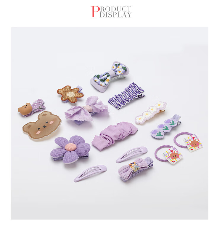 CHIMERA 9-Piece Children's Butterfly Hair Clips, Princess Baby Side Clips, Flower Hair Accessories, Girls' Mid-Autumn Festival Gift 6