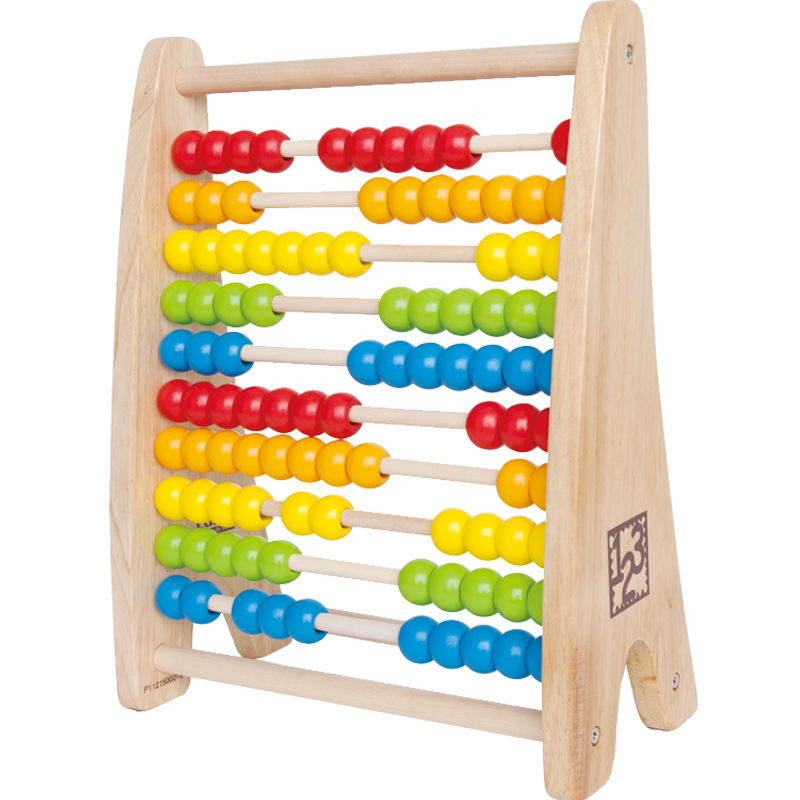 Hape (Germany), Children's Early Education Enlightenment Kindergarten Toy, 100 Rainbow Beads Abacus, Birthday Gift, E0412