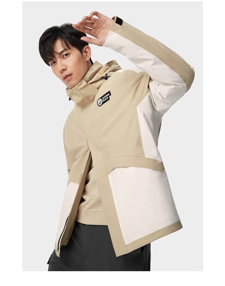 CAMEL Panda Three-Proof Windbreaker, Unisex Professional Oil-Resistant Waterproof Three-In Mountaineering Jacket A13CA6aB018 25