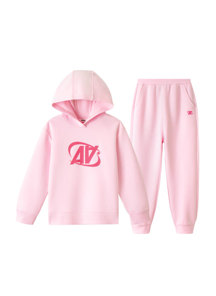 Annil Children's Clothing, Boys And Girls Sweatshirt Set, 2024 Autumn New Outdoor Sports, Elastic Warm Loose Fit, Black, Size 120 4