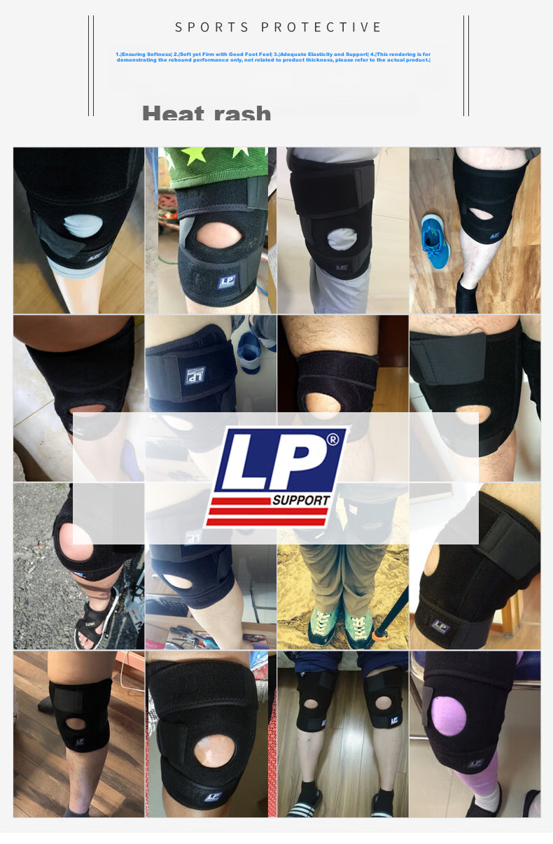 LP 788CN Breathable Upgraded Sports Knee Pads for Running, Badminton, Cycling, Meniscus Protection, Large Size, Two Pieces 11