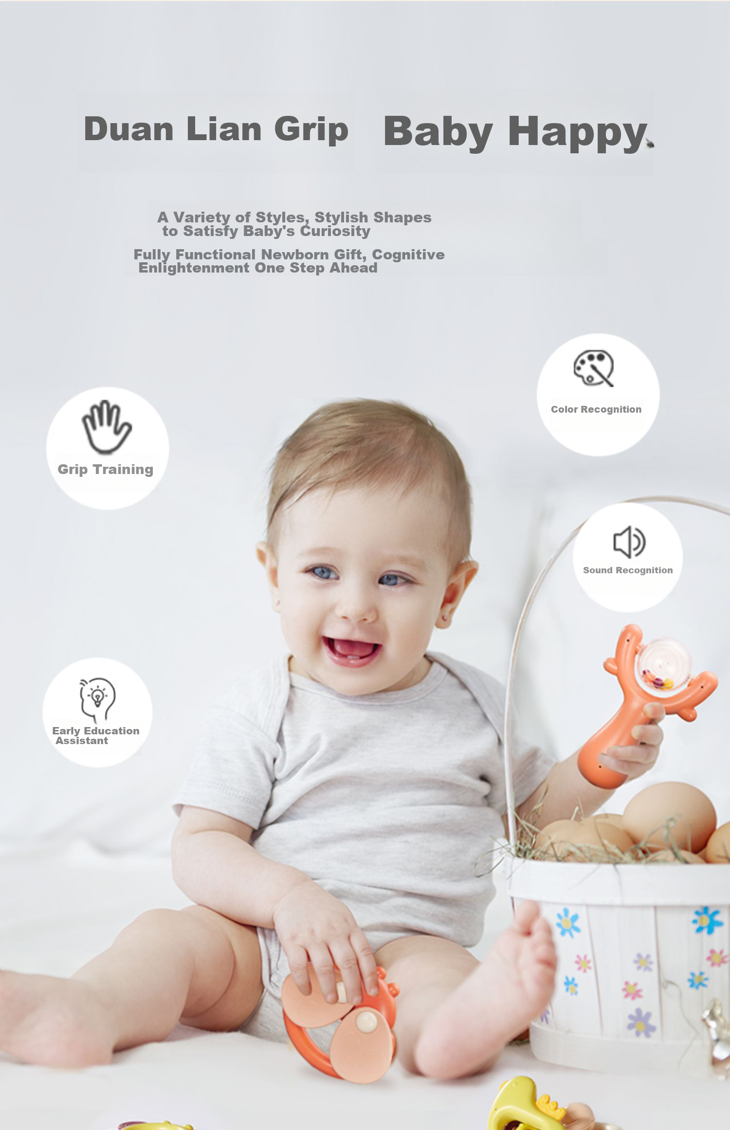BFU Baby Rattle Toy, Newborn Gift Box, Teether, Soothing Grip Toys, Gifts for Infants Aged 0-1 Year Old 21