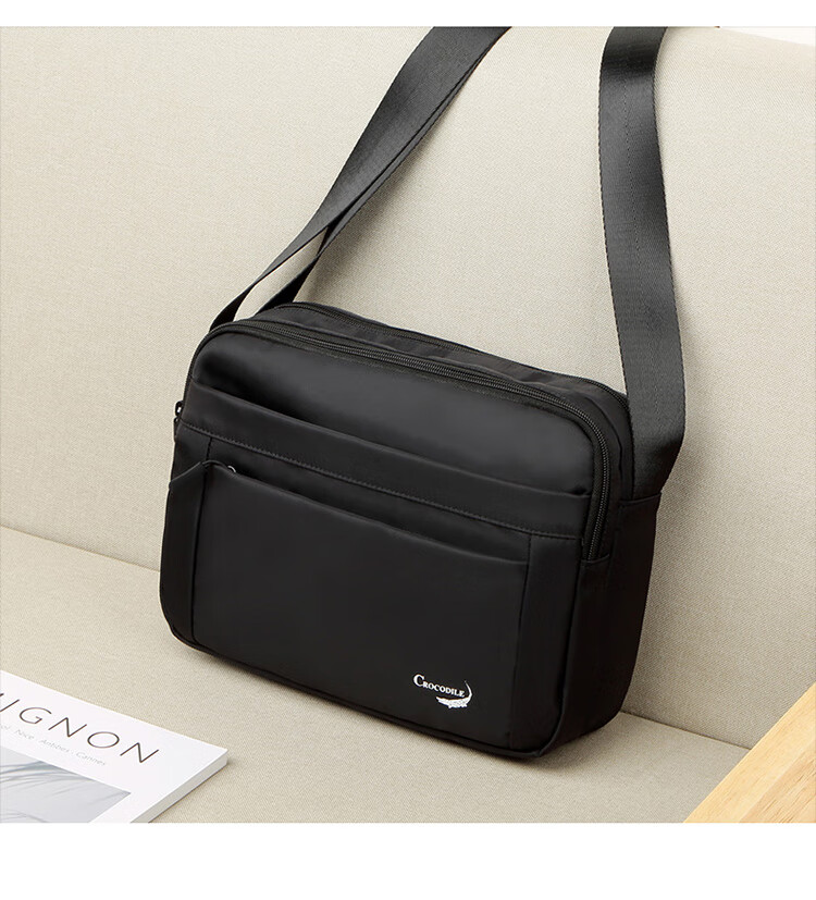 CROCODILE Fashion Versatile Fabric Bag, Men's Large Capacity Shoulder Bag, Lightweight Horizontal Crossbody Bag XB1978, Gift for Boyfriend 5