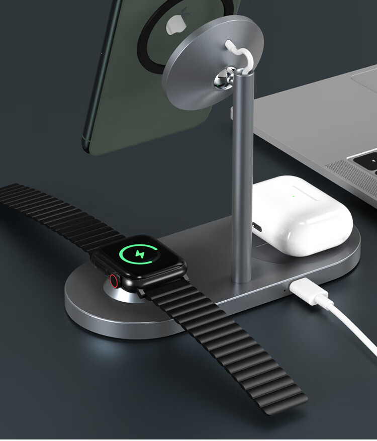 ESCASE Wireless Charging Magnetic Ring MagSafe Phone Stand Rectangular Magnet Back Sticker Suction Cup Compatible with Apple Huawei Xiaomi Samsung Universal Instant IPhone 15 Converter 7