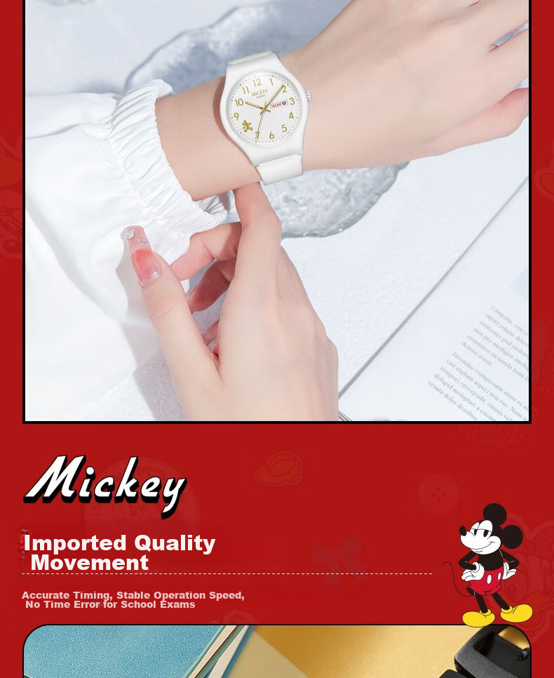 Disney Mid-Autumn Festival 2026 New Model Watch for Middle And High School Exams, Waterproof Quartz Wristwatch for Boys, Youth Student Gift 10