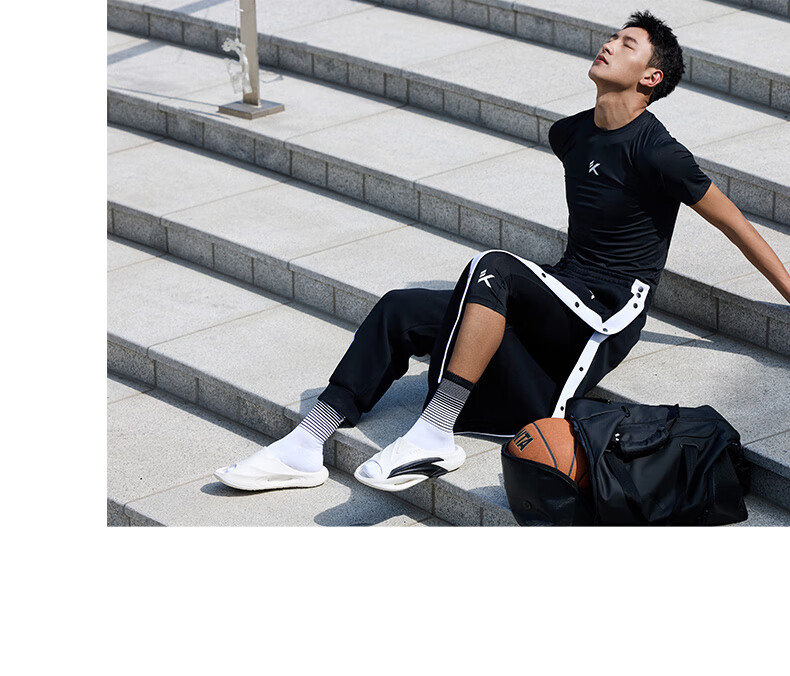 Anta Nitrogen Bubble Slippers Beach Sandals Men's Indoor Lightweight Soft Sole Outdoor Casual Basketball Slides 35