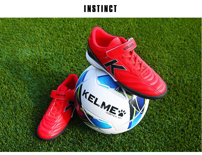 KELME Soccer Shoes, Youth TF Turf Cleats, Competition Student Non-Slip Wear-Resistant Football Boots for Men, Royal Blue/orange, Size 36 16