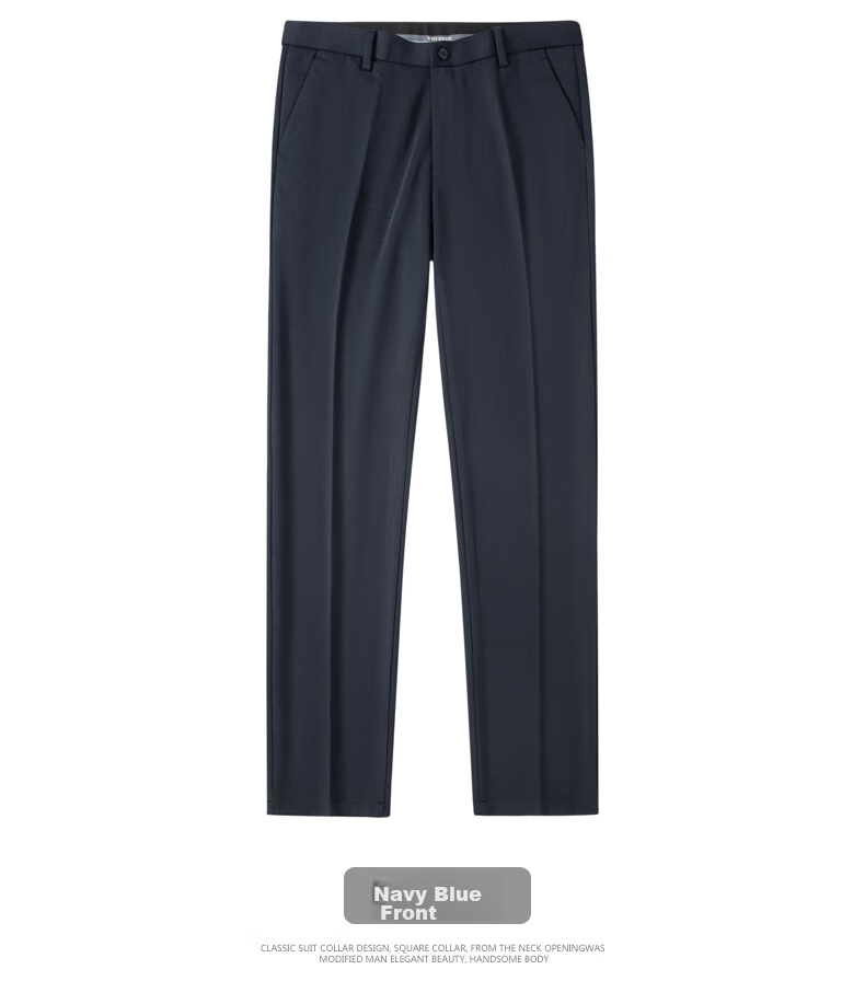 ROMON Men's Dress Pants, Spring And Autumn Professional Business Casual Loose Straight-Leg Trousers, Versatile Long Pants XK903 23
