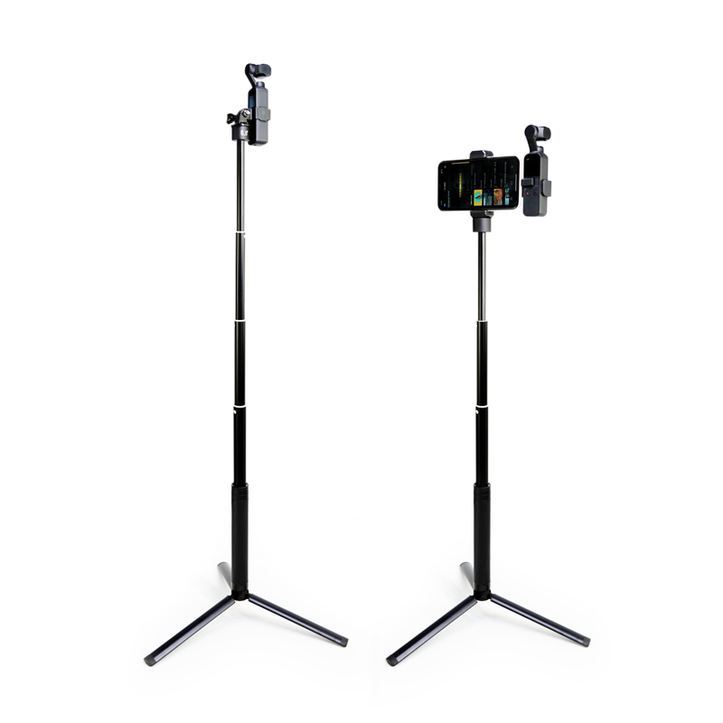 MAXCAM Compatible with DJI OSMO POCKET 2 Pocket Camera Accessories, Aluminum Alloy Tripod Extension Rod, Selfie Stick, Phone Mount, Portable Extendable Stand