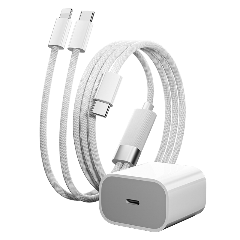 OKSJ Dual-Head Type-C Data Cable for Apple Charger, PD30W Charging Kit, Two-In Car Charger [Compatible with Apple 6-18 Series], Apple 18