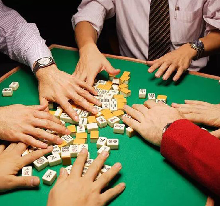 Shenglv Mahjong Table Mat Rubber Mahjong Pad, 85cm Table Game Poker Tablecloth, Non-Slip Waterproof Table Cover, Cuttable, Gree 10