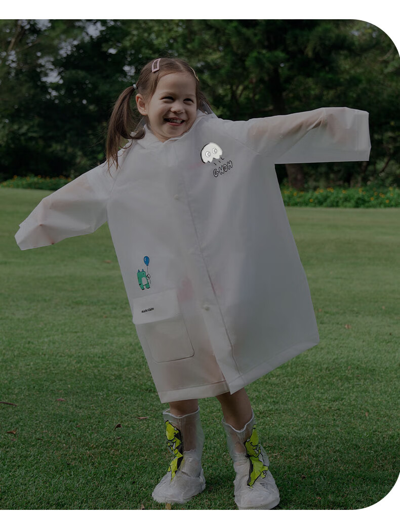 MARIE CLAIRE Children's Raincoat, One-Piece Cape-Style Poncho, Single-Person, for Girls And Boys, Students, Kindergarten Children, Toddlers, Back to School 11