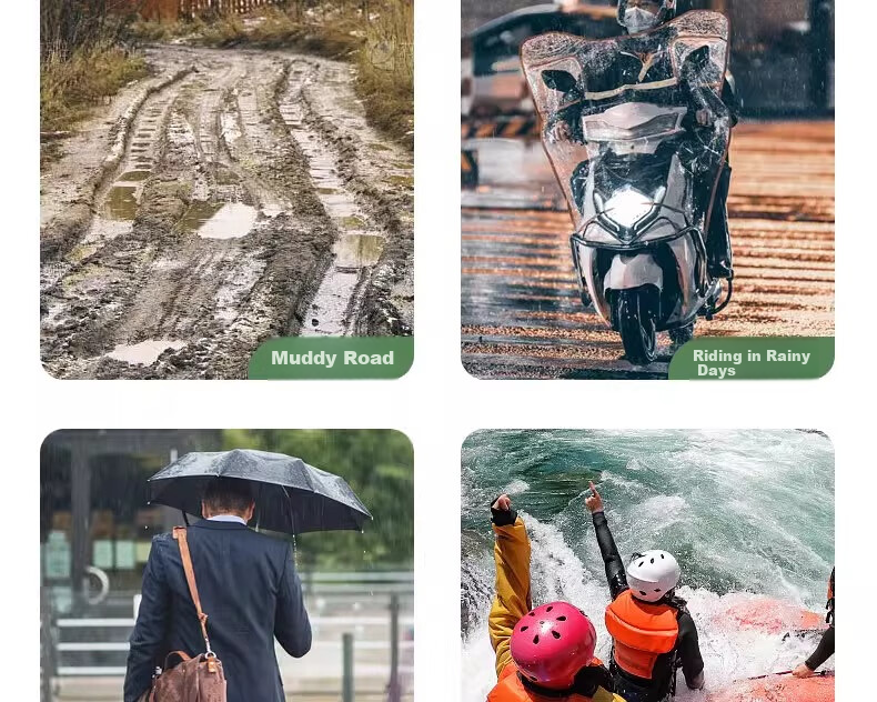 JAJALIN Disposable Waterproof Shoe Covers for Adults, Thick Rain Boots for Outdoor Wear, Student Individual Packaging, 5 Pairs Per Pack 4